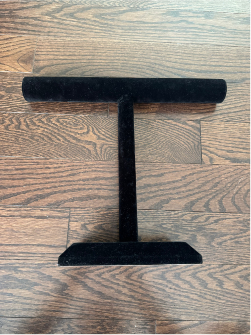Black Velvet T-Bar Jewelry Display Stand Bracelet Necklace Organizer